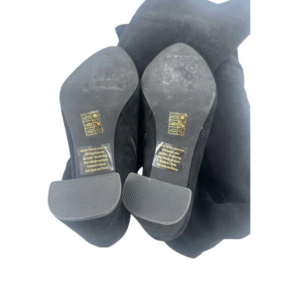 Jeffrey Campbell Parisah BLACK Over The Knee Sock Boots Suede 8.5 US NEW - Picture 11 of 14